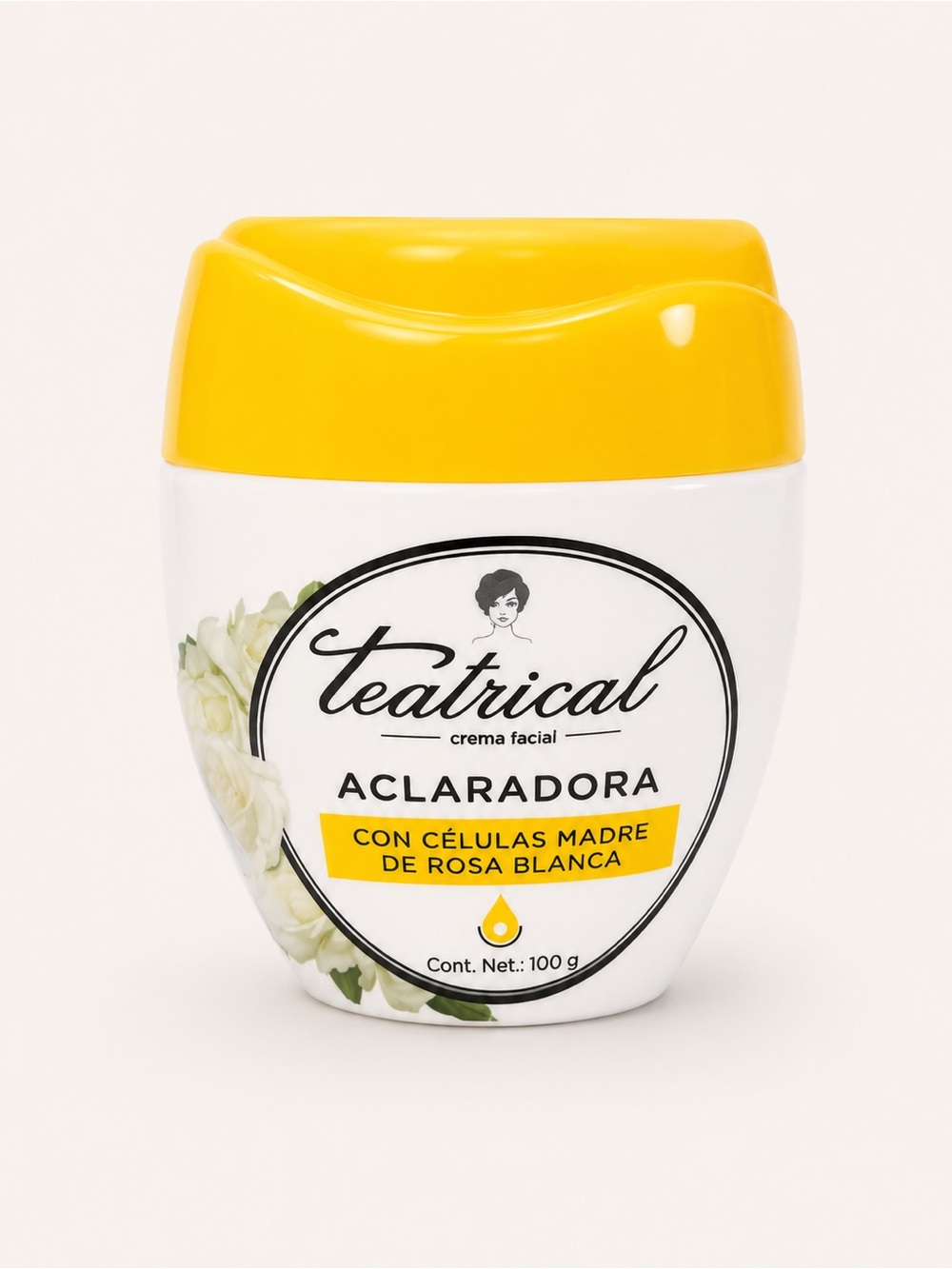 Teatrical Aclaradora Facial Cream - Yellow & White Jar